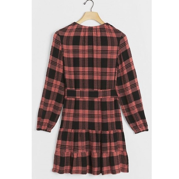ANTHROPOLOGIE Cloth & Stone Daia Plaid Mini Dress S - Picture 5 of 11